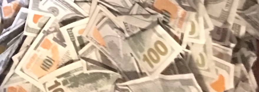 Photo of a large pile of money
